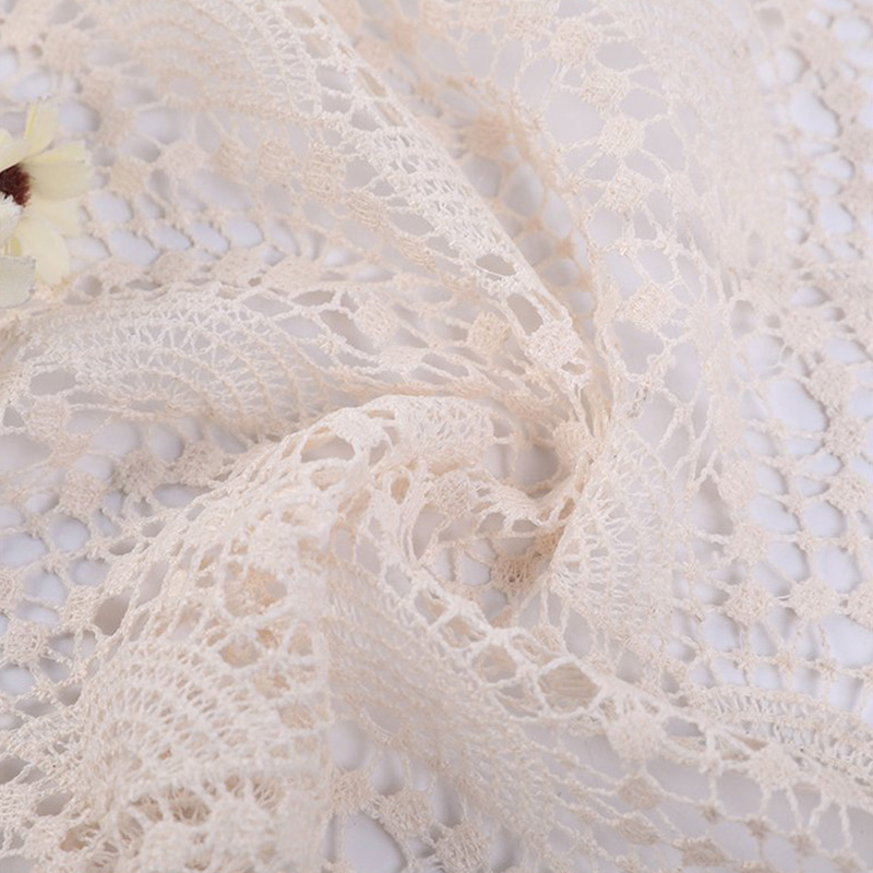 Lace Fabric Embroidered Fabric Milk Silk Polyester for Women's Wear Wh 4